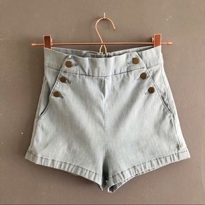High-Waisted “Sailor” Shorts by Cooperative